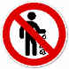 Icoon: gooi geen afval op de grond